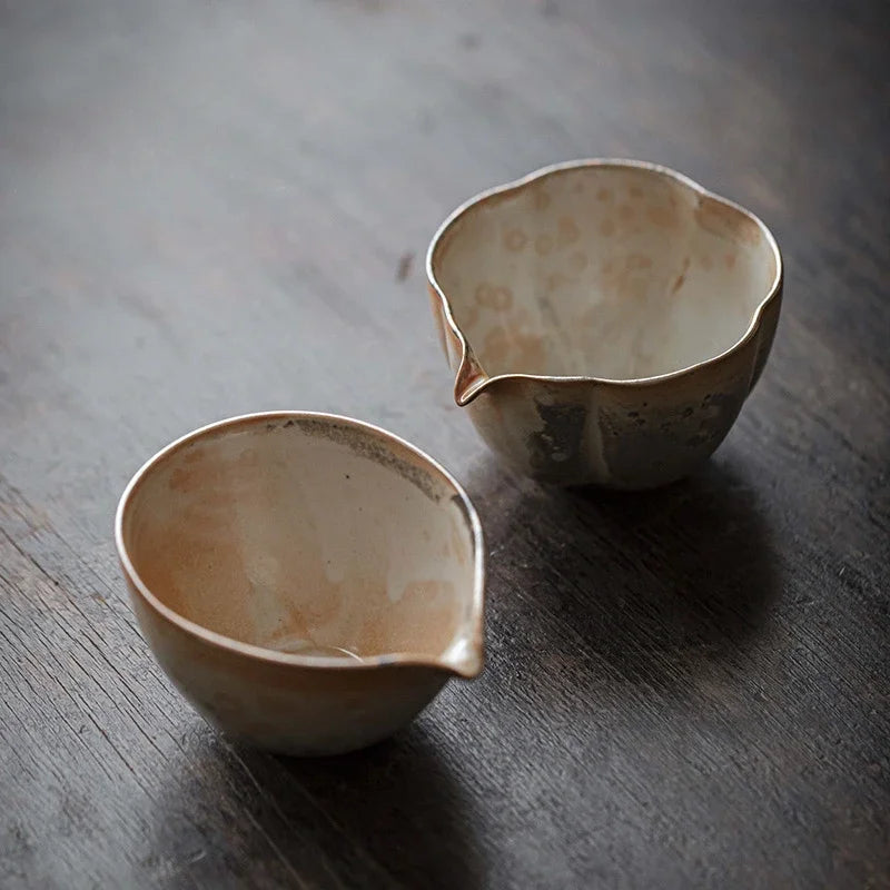 Retro Firewood Kiln Change Ink Ceramic Tea Pitcher Japanese Sharing Fair Cup Cha Hai Justice Cup for Tea Ornaments Accessories