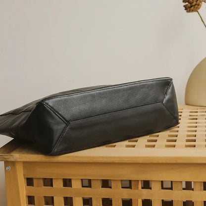 Retro Genuine Leather Bag for Women Soft Cowhide Large Capacity Commuter Tote 2024 New Ladies Casual Luxury Purses Clutches