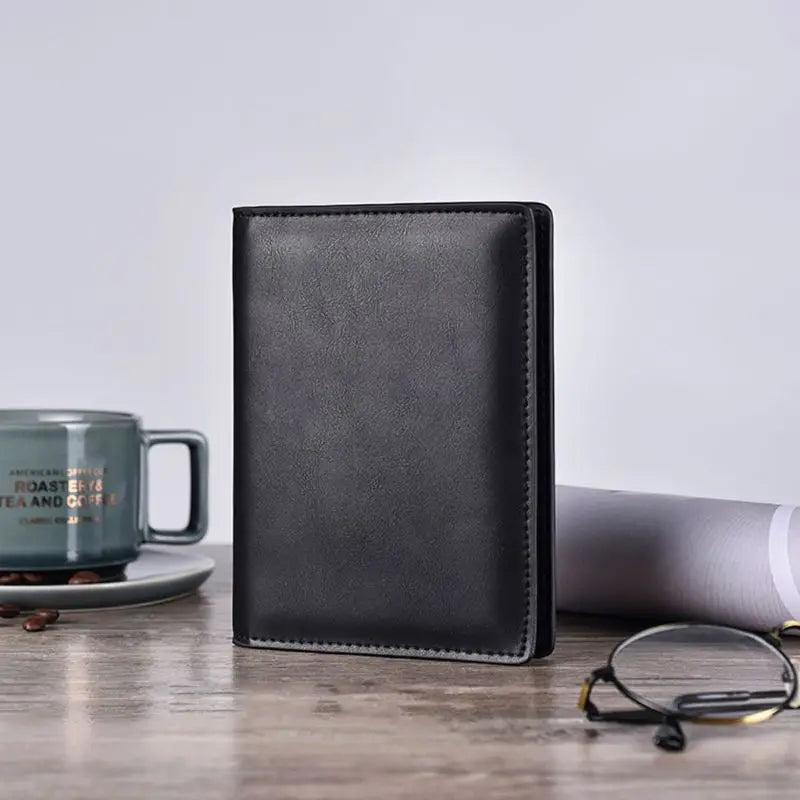 Retro Genuine Leather Cowhide Travel Passport ID Card Cover Holder Case Protector Organizer Wallet