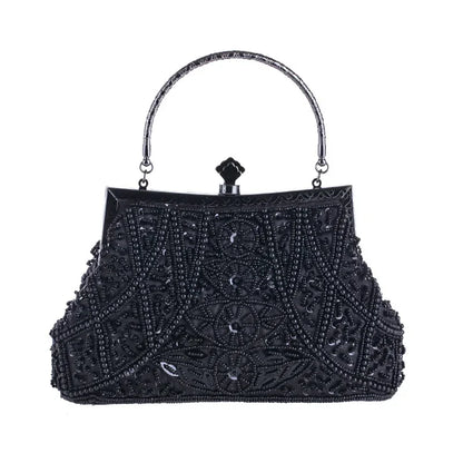 Retro Handbag Luxury Evening Clutch Bag Pearl Embroidered Design Ladies Wedding Party Dinner Bags for Women Purse High Quality
