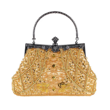 Retro Handbag Luxury Evening Clutch Bag Pearl Embroidered Design Ladies Wedding Party Dinner Bags for Women Purse High Quality