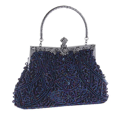 Retro Handbag Luxury Evening Clutch Bag Pearl Embroidered Design Ladies Wedding Party Dinner Bags for Women Purse High Quality