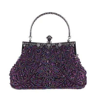 Retro Handbag Luxury Evening Clutch Bag Pearl Embroidered Design Ladies Wedding Party Dinner Bags for Women Purse High Quality