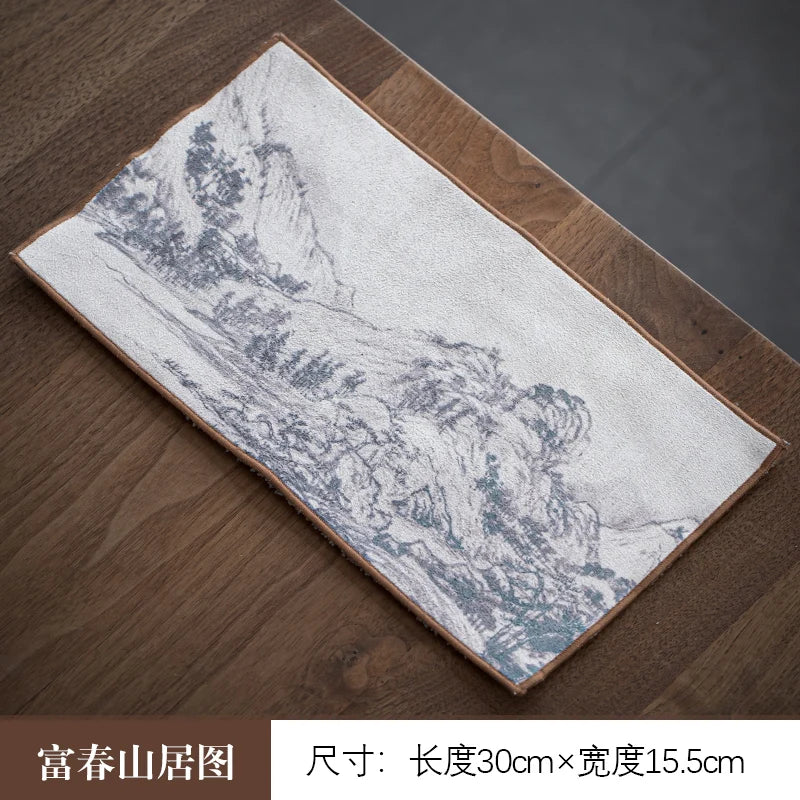 Retro High-grade Double-sided Tea Towel Tea Ceremony with Cloth Thickened Strong Water-absorbent Suede Non-woven Towel