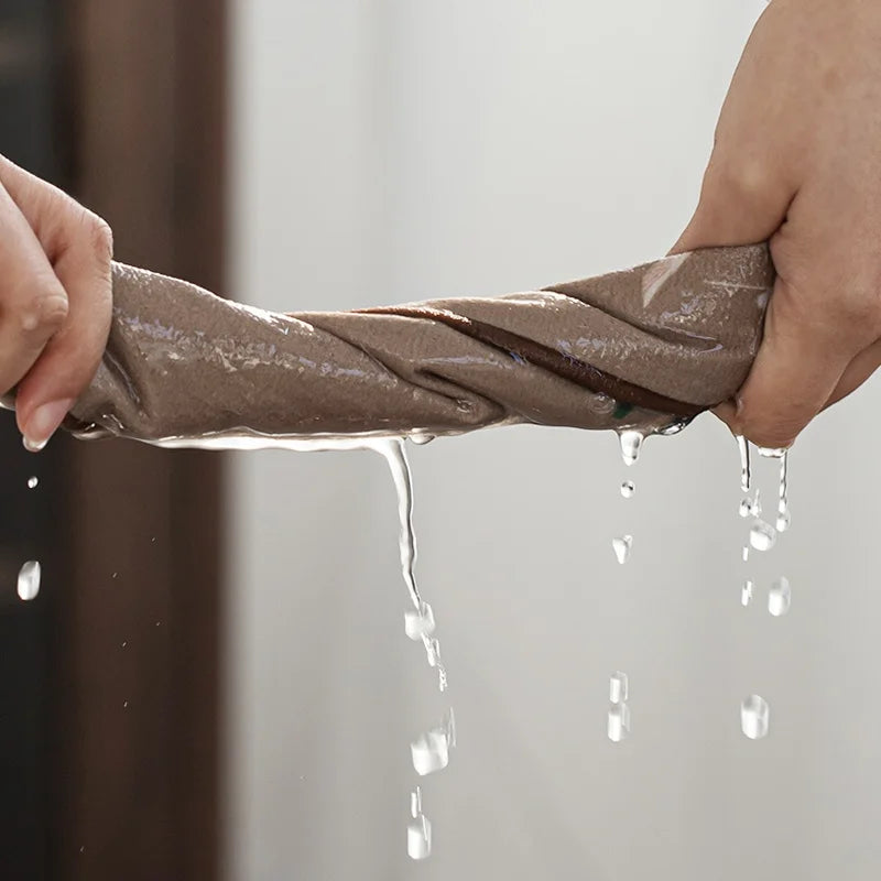Retro High-grade Double-sided Tea Towel Tea Ceremony with Cloth Thickened Strong Water-absorbent Suede Non-woven Towel