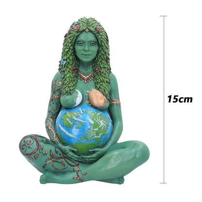 Retro Home Ornaments Nordic Resin Statue of The Earth Victory Goddess Mother Sculpture  Living Room Decoration Desktop Figurines