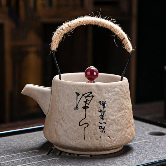 Retro Japanese Kungfu Teapot Ceramic Tea Set Yixing Zisha Teapot Clay Puer Tea Pot and Cup Set Teeware Teware Water Kettle Pots