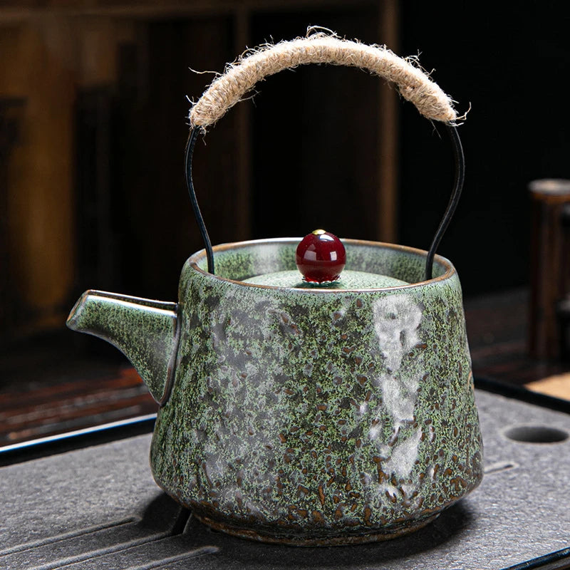 Retro Japanese Kungfu Teapot Ceramic Tea Set Yixing Zisha Teapot Clay Puer Tea Pot and Cup Set Teeware Teware Water Kettle Pots