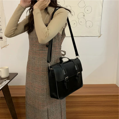 Retro Korean Style Women Backpack Students ShoulderBags Briefcase Bookbag Travel Messenger Bags