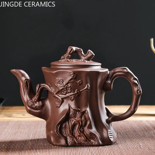 Retro Large Capacity Purple Clay Teapots Handmade Raw Ore Zisha Tea Pot Chinese Filter Beauty Kettle Tea Sets Accessories