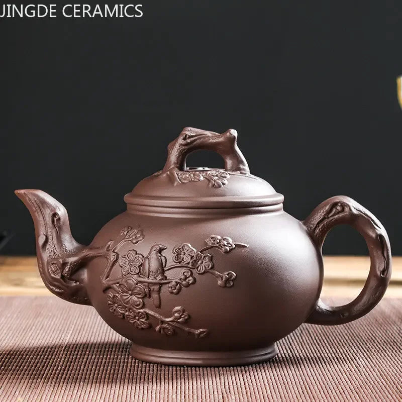 Retro Large Capacity Purple Clay Teapots Handmade Raw Ore Zisha Tea Pot Chinese Filter Beauty Kettle Tea Sets Accessories