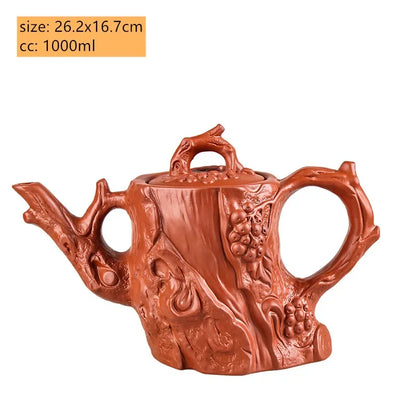 Retro Large Capacity Purple Clay Teapots Handmade Raw Ore Zisha Tea Pot Chinese Filter Beauty Kettle Tea Sets Accessories