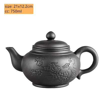 Retro Large Capacity Purple Clay Teapots Handmade Raw Ore Zisha Tea Pot Chinese Filter Beauty Kettle Tea Sets Accessories
