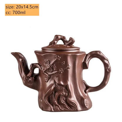 Retro Large Capacity Purple Clay Teapots Handmade Raw Ore Zisha Tea Pot Chinese Filter Beauty Kettle Tea Sets Accessories