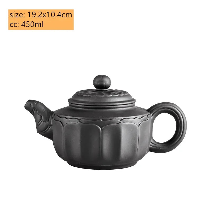Retro Large Capacity Purple Clay Teapots Handmade Raw Ore Zisha Tea Pot Chinese Filter Beauty Kettle Tea Sets Accessories