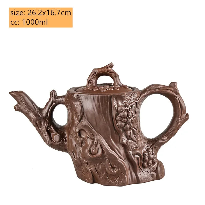 Retro Large Capacity Purple Clay Teapots Handmade Raw Ore Zisha Tea Pot Chinese Filter Beauty Kettle Tea Sets Accessories