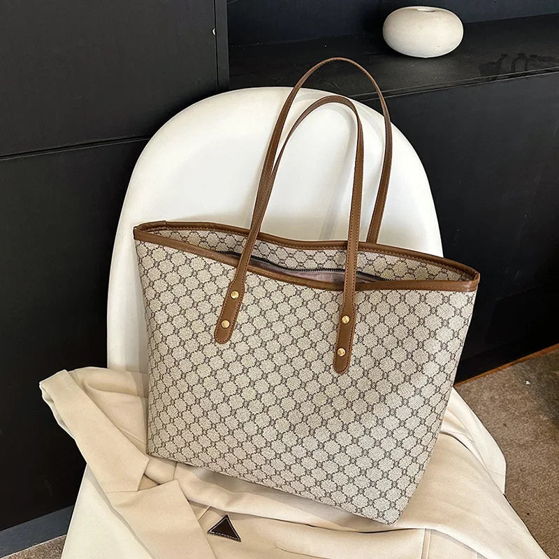 Retro Large Capacity Shoulder Bag 2024 New Tote Bag Designer Bags Luxury  Hand Bags Bag for Women