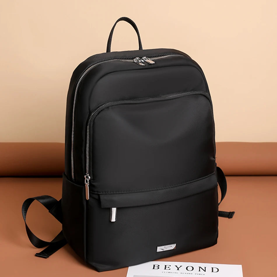 Retro Large Capacity Solid Color Backpack Designer Women Luxury Knapsack High Quality Leisure Nylon Travel  Back Pack for Women