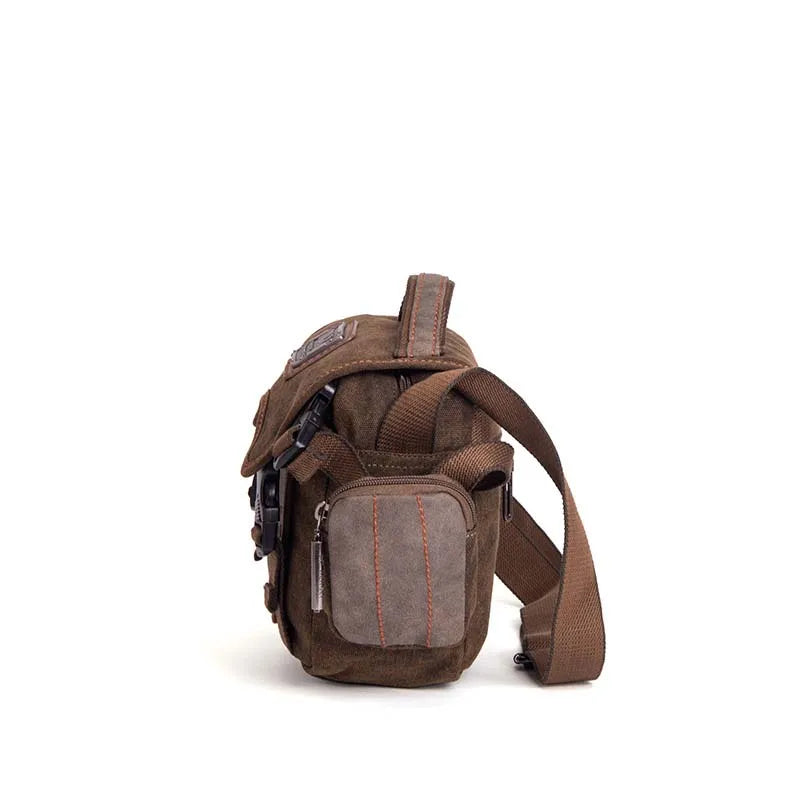 Retro Men Shoulder Camera Bags Leisure Resistant Canvas Cross Messenger Bag Outdoor Wear Resistance Casual Crossbody Bags