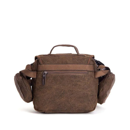 Retro Men Shoulder Camera Bags Leisure Resistant Canvas Cross Messenger Bag Outdoor Wear Resistance Casual Crossbody Bags