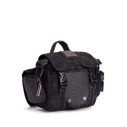 Retro Men Shoulder Camera Bags Leisure Resistant Canvas Cross Messenger Bag Outdoor Wear Resistance Casual Crossbody Bags