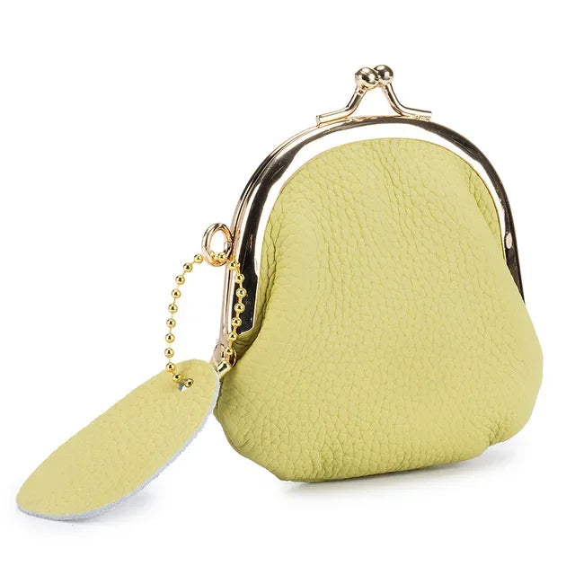 Retro Mini Lock Clip Purse Daily Portable Cute Handheld Lipstick Storage for Girls Kiss-lock Simple Key Bag Coin Pouch