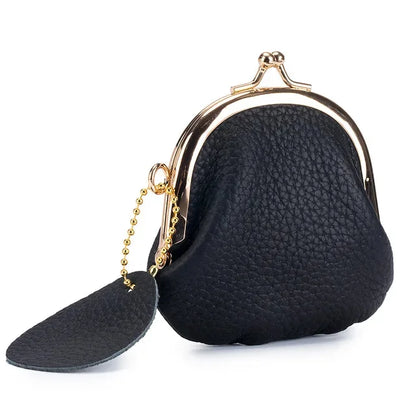 Retro Mini Lock Clip Purse Daily Portable Cute Handheld Lipstick Storage for Girls Kiss-lock Simple Key Bag Coin Pouch
