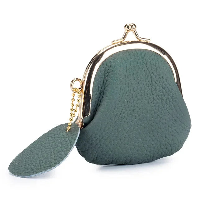 Retro Mini Lock Clip Purse Daily Portable Cute Handheld Lipstick Storage for Girls Kiss-lock Simple Key Bag Coin Pouch
