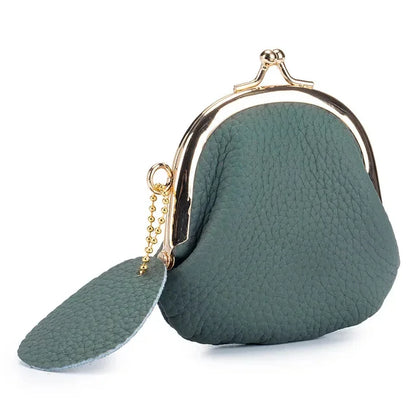 Retro Mini Lock Clip Purse Daily Portable Cute Handheld Lipstick Storage for Girls Kiss-lock Simple Key Bag Coin Pouch
