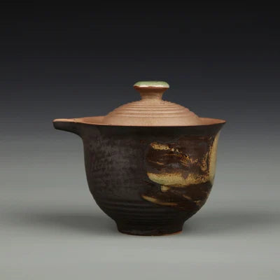 Retro Ore Stone Filter Teapot Hand-carrying Ceramic Stoneware Pot Without Glaze Kung Fu Black Tea Xishi Firewood Pot Teaware