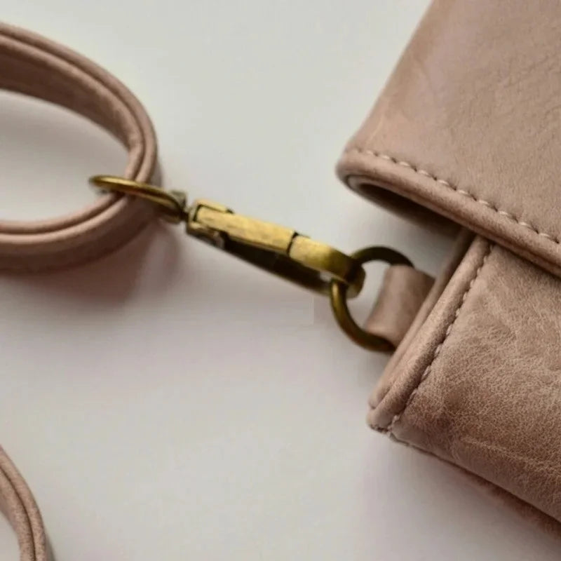 Retro PU Leather Clutch Large Capacity Crossbody Bag, Flap Laptop Handbag For Macbook