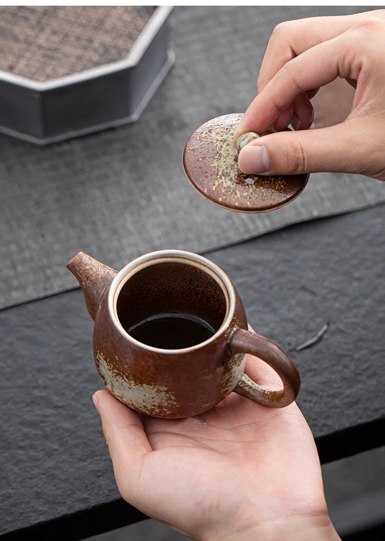 Retro Rough Pottery Tea Pot Porcelain Teapot Clay Coffee Teapot and Cup Set Yixing Kettle Clay Samovar Teapots Gaiwan Puer Pots