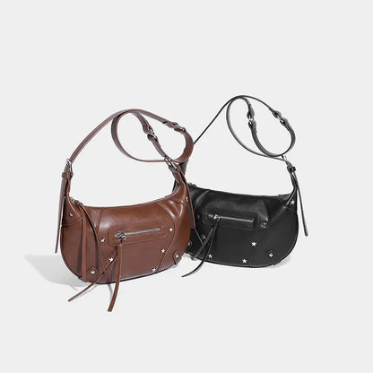 Retro Soft Leather Crossbody Waist 2024 Girls Armpit Fashion Versatile Niche High-end Shoulder Bag Trend