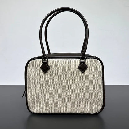Retro Solid Vintage Handbag Large Capacity Commuter Briefcase Versatile Portable One Shoulder Crossbody Practical Purses Clutch