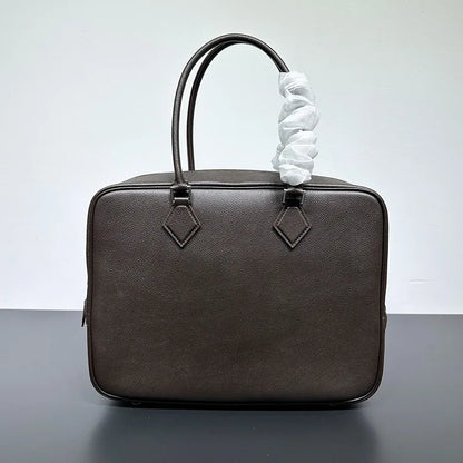 Retro Solid Vintage Handbag Large Capacity Commuter Briefcase Versatile Portable One Shoulder Crossbody Practical Purses Clutch