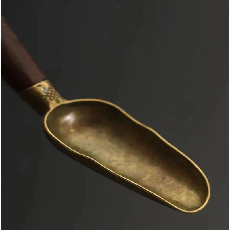 Retro Solid Wood Tea Spoon, Ebony Teaspoon, KongFu Tea Shovel, Ceremony Utensils, Coffee Tableware Accessories, Tool Gift