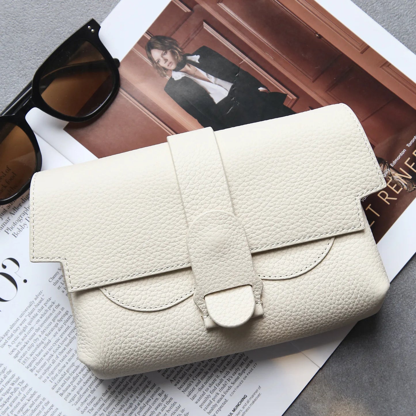 Retro Square Bags for Women Cowhide Luxury Purses Versatile One Shoulder Crossbody Portable Waist Bag Fashion Practical Bolsos