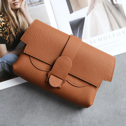 Retro Square Bags for Women Cowhide Luxury Purses Versatile One Shoulder Crossbody Portable Waist Bag Fashion Practical Bolsos