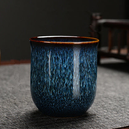 Retro Style Porcelain Tea Cup for Living Room, Large Chinese Tea Bowl, Owner's Special Tea Cup, Kiln Change, 2 PCs/Lot