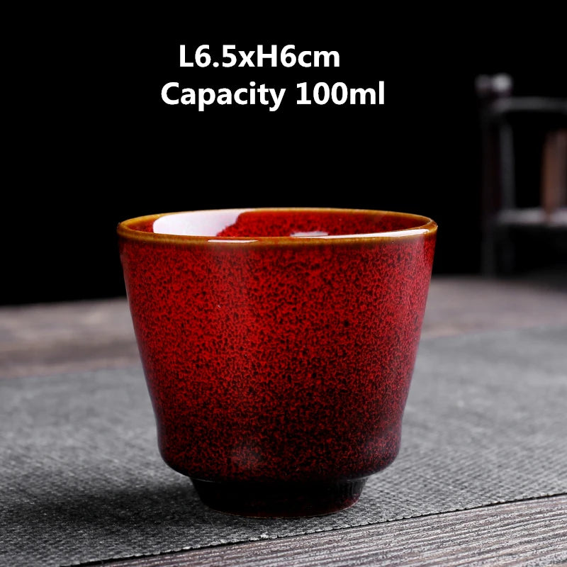 Retro Style Porcelain Tea Cup for Living Room, Large Chinese Tea Bowl, Owner's Special Tea Cup, Kiln Change, 2 PCs/Lot