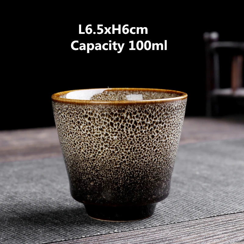 Retro Style Porcelain Tea Cup for Living Room, Large Chinese Tea Bowl, Owner's Special Tea Cup, Kiln Change, 2 PCs/Lot