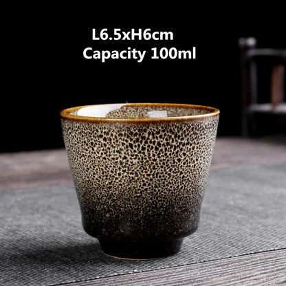 Retro Style Porcelain Tea Cup for Living Room, Large Chinese Tea Bowl, Owner's Special Tea Cup, Kiln Change, 2 PCs/Lot