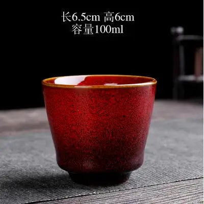 Retro Style Porcelain Tea Cup for Living Room, Large Chinese Tea Bowl, Owner's Special Tea Cup, Kiln Change, 2 PCs/Lot