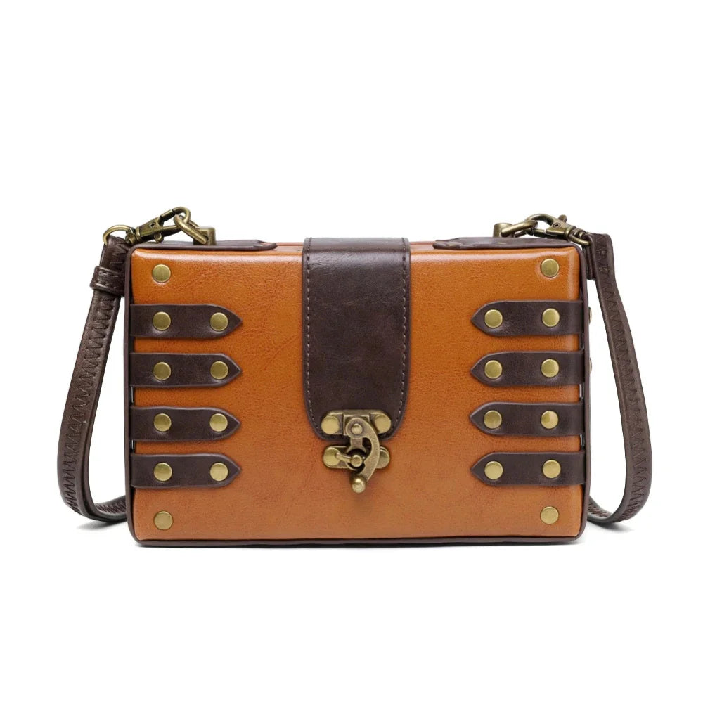 Retro Style Small Square PU Women's One-shoulder Diagonal / Bag for Women