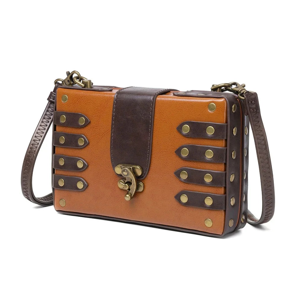 Retro Style Small Square PU Women's One-shoulder Diagonal / Bag for Women