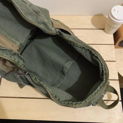 Retro Style Stitching Canvas School Backpack Women Backpacks For Students Casual Female Bags Child Girl School Bags Travel