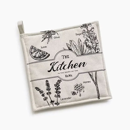 Retro Style Thickening Non-slip Glove Oven Glove Heatproof Mitten Household Kitchen Cooking Microwave Oven Mitt Insulated