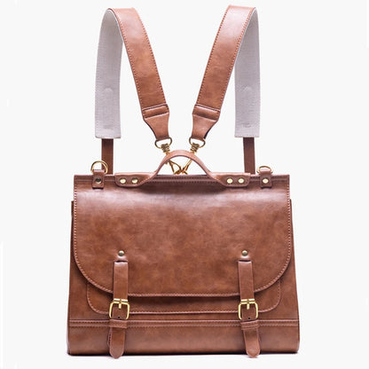 Retro Style Women Backpack Handbags Female Students Artificial Leather Messenger Bags Bookbags Laptop Briefcase
