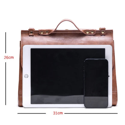 Retro Style Women Backpack Handbags Female Students Artificial Leather Messenger Bags Bookbags Laptop Briefcase