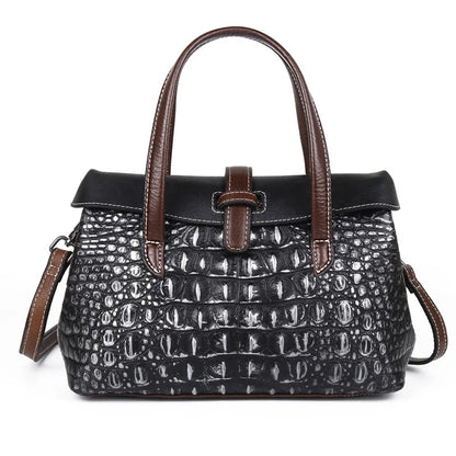 Retro Women Messenger Shoulder Cross body Bags Female Tote Bag Cowhide Crocodile Pattern High Quality Genuine Leather Handbag